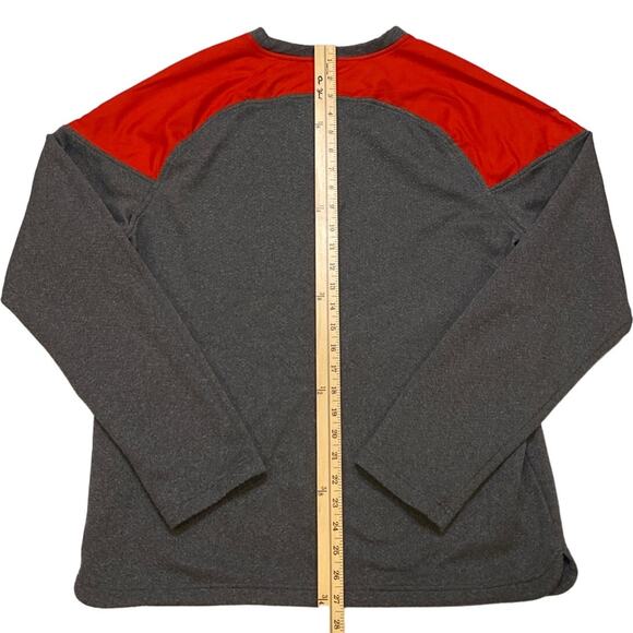 Under Armour Training Shirt Mens Large Gray Loose Coldgear Pullover Baseball - Picture 7 of 9